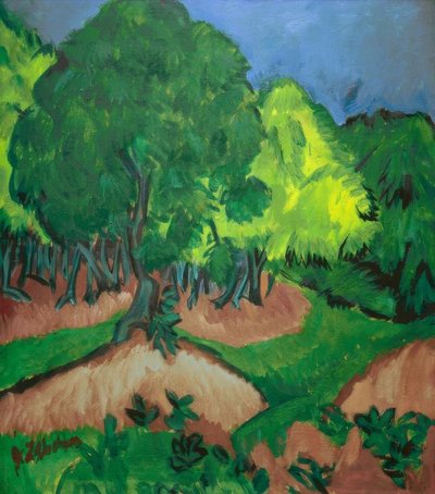 Landscape with Chestnut Tree by Ernst Ludwig Kirchner